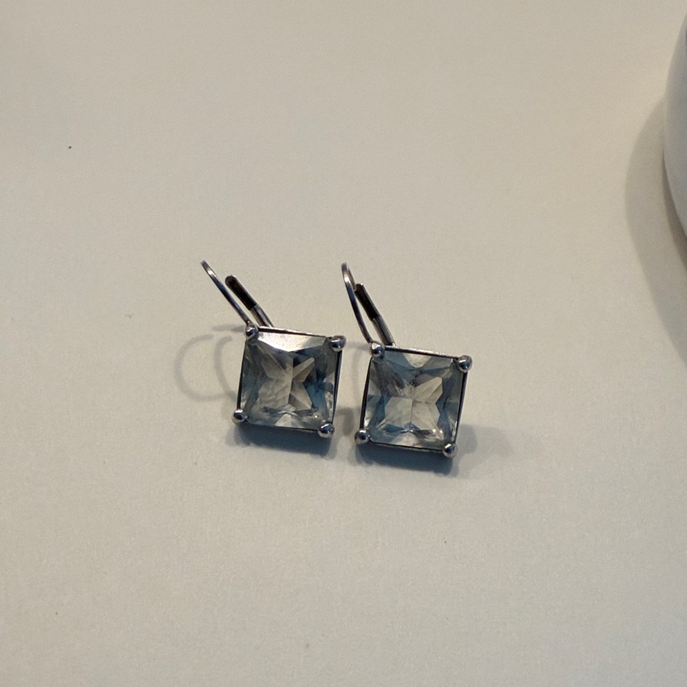 Square Gemstone Earrings